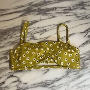 RVCA Floral Bikini Swimsuit Top Strappy Sz S Surf Beach Bathing Suit